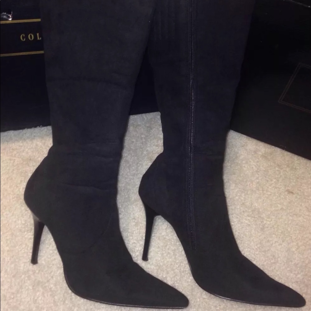 Nubuck Stiletto Boots